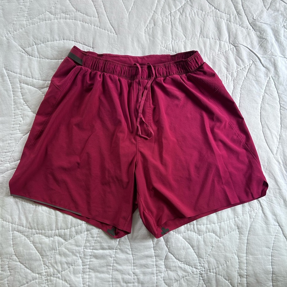 Lululemon Men’s Surge Short Lined Size Large Raspberry Color